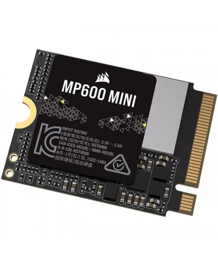 SSD interne - CORSAIR - MP600 Mini 1 to M.2 2230 NVMe PCIe x4 Gen4 2 SSD - Jusqu'a 4 800 Mo/Sec - 3D TLC NAND Haute Densité - N