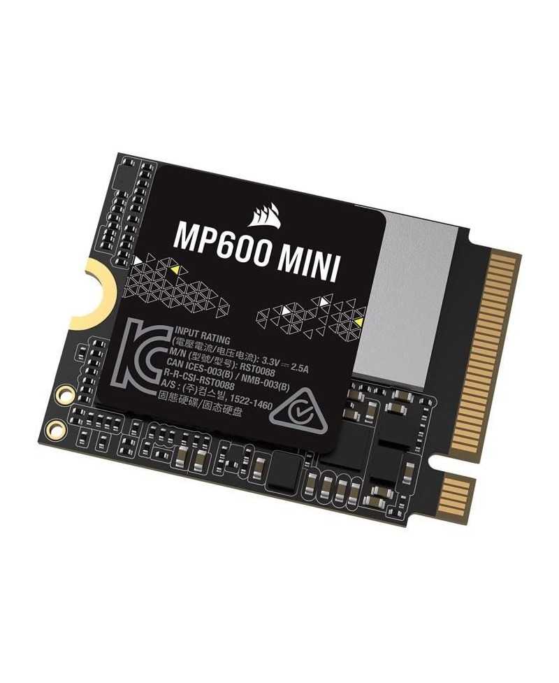 SSD interne - CORSAIR - MP600 Mini 1 to M.2 2230 NVMe PCIe x4 Gen4 2 SSD - Jusqu'a 4 800 Mo/Sec - 3D TLC NAND Haute Densité - N