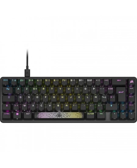 Clavier gaming optique et mécanique - CORSAIR - K65 PRO MINI - Rétroéclaire LED RGB - Switchs CORSAIR OPX - Noir