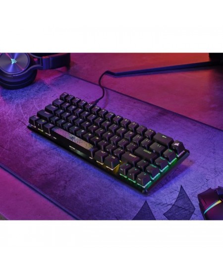 Clavier gaming optique et mécanique - CORSAIR - K65 PRO MINI - Rétroéclaire LED RGB - Switchs CORSAIR OPX - Noir