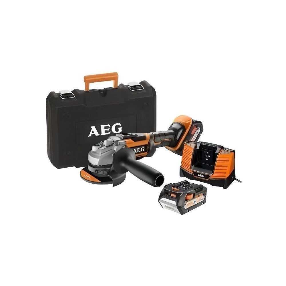 Meuleuse AEG Brushless 18V 125mm BEWS 18-125BL-502C - 2 batteries 5,0Ah- 1 chargeur