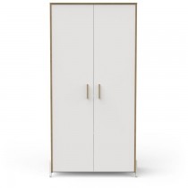 Armoire 2 portes - NAILI - Hamilton / Blanc mat - 89,1 x 50 x 183 cm - DEMEYERE