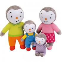 Coffret famille 4 Peluches - T'Choupi - JEMINI - +/- 19 cm