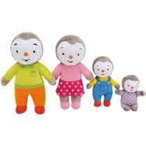 Coffret famille 4 Peluches - T'Choupi - JEMINI - +/- 19 cm