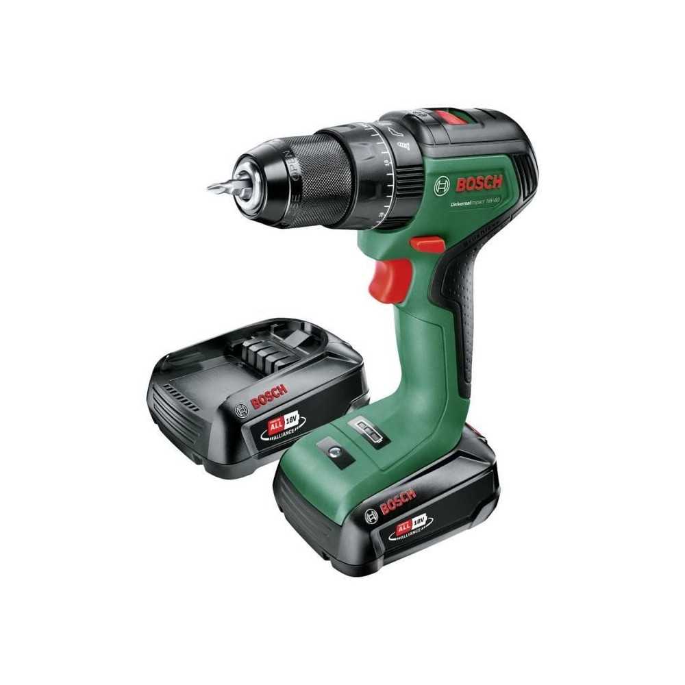 Perceuse visseuse Bosch UniversalImpact 18V60 (+1xbatterie 2,0Ah) + chargeur AL 18V-20