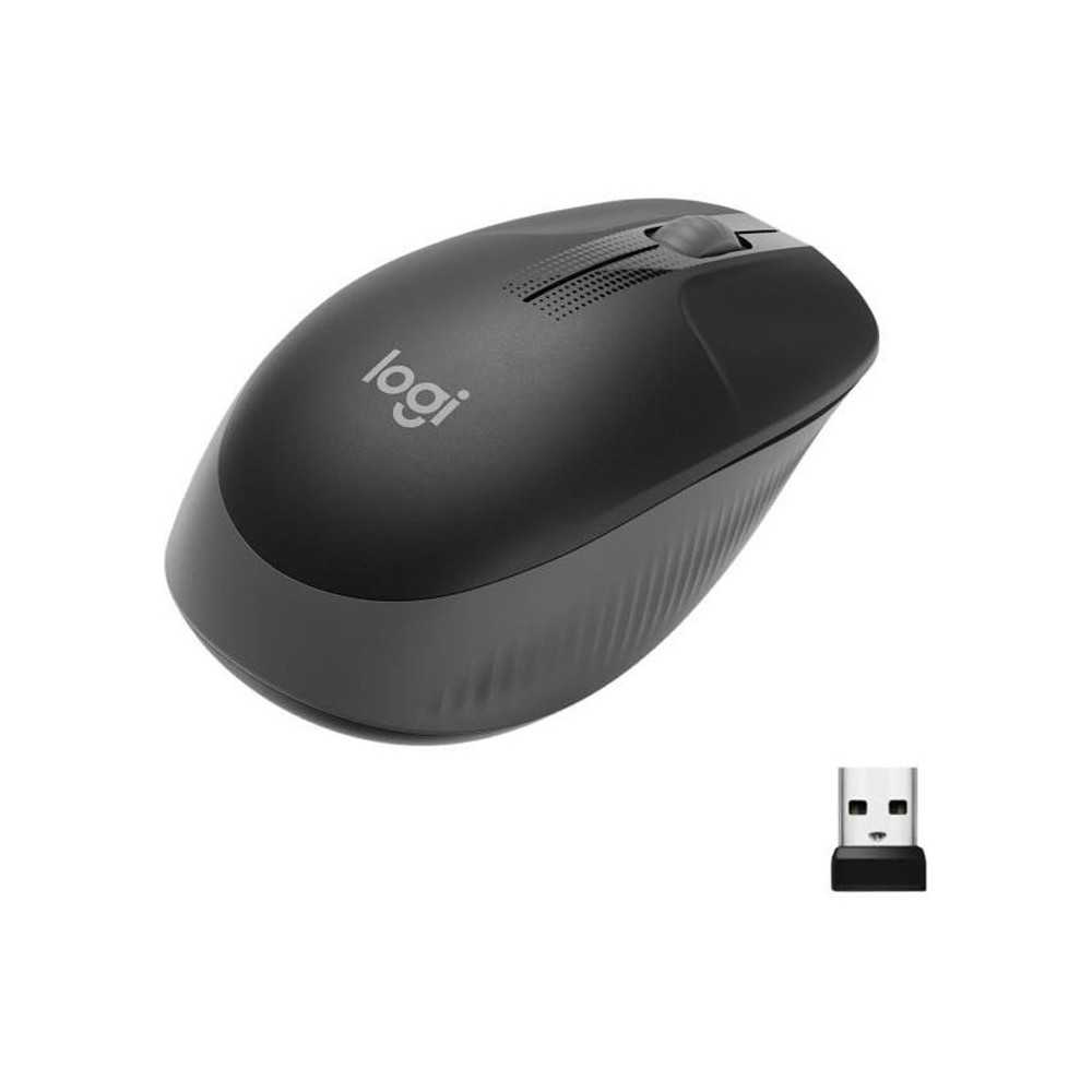 Souris sans fil ergonomique - Logitech - M190 - Noir