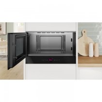 Micro-ondes simple Encastrable - BOSCH SER8 - BFL7221B1 Noir - Vol four: 21l - 1 mode de cuisson - H382xL594xP318mm