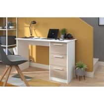 Bureau ESSENTIEL PARISOT 3 tiroirs - Décor chene et blanc - L 121,2 x