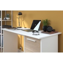 Bureau ESSENTIEL PARISOT 3 tiroirs - Décor chene et blanc - L 121,2 x