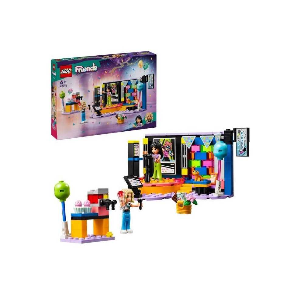 LEGO 42610 Friends Le Karaoké, Jouet Musical avec Poupées et Figurin