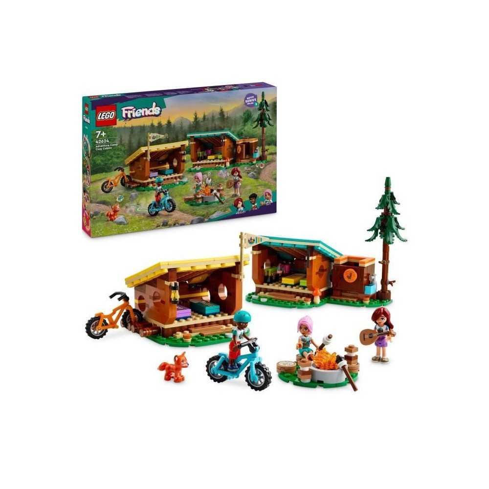 LEGO Friends 42624 Les cabanes chaleureuses de la base de loisirs - Se