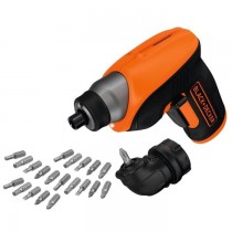 Tournevis Electrique BLACK+DECKER CS3652LCAT-QW - 3,6V, 20 Embouts, Chargeur USB