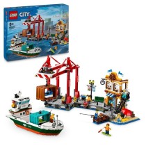 LEGO City 60422 Le port et le navire marchand, jouet de construction a