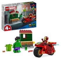 LEGO Marvel 76287 Iron Man avec une Moto et Hulk, Set Avengers avec Mi