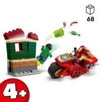 LEGO Marvel 76287 Iron Man avec une Moto et Hulk, Set Avengers avec Mi