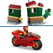 LEGO Marvel 76287 Iron Man avec une Moto et Hulk, Set Avengers avec Mi