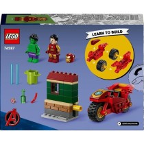 LEGO Marvel 76287 Iron Man avec une Moto et Hulk, Set Avengers avec Mi