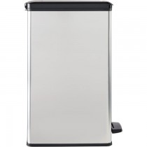 Poubelle Slim - SLIM BIN - CURVER - 40L - Gain de place - 40 x 25 x 61 cm - Gris métallisé