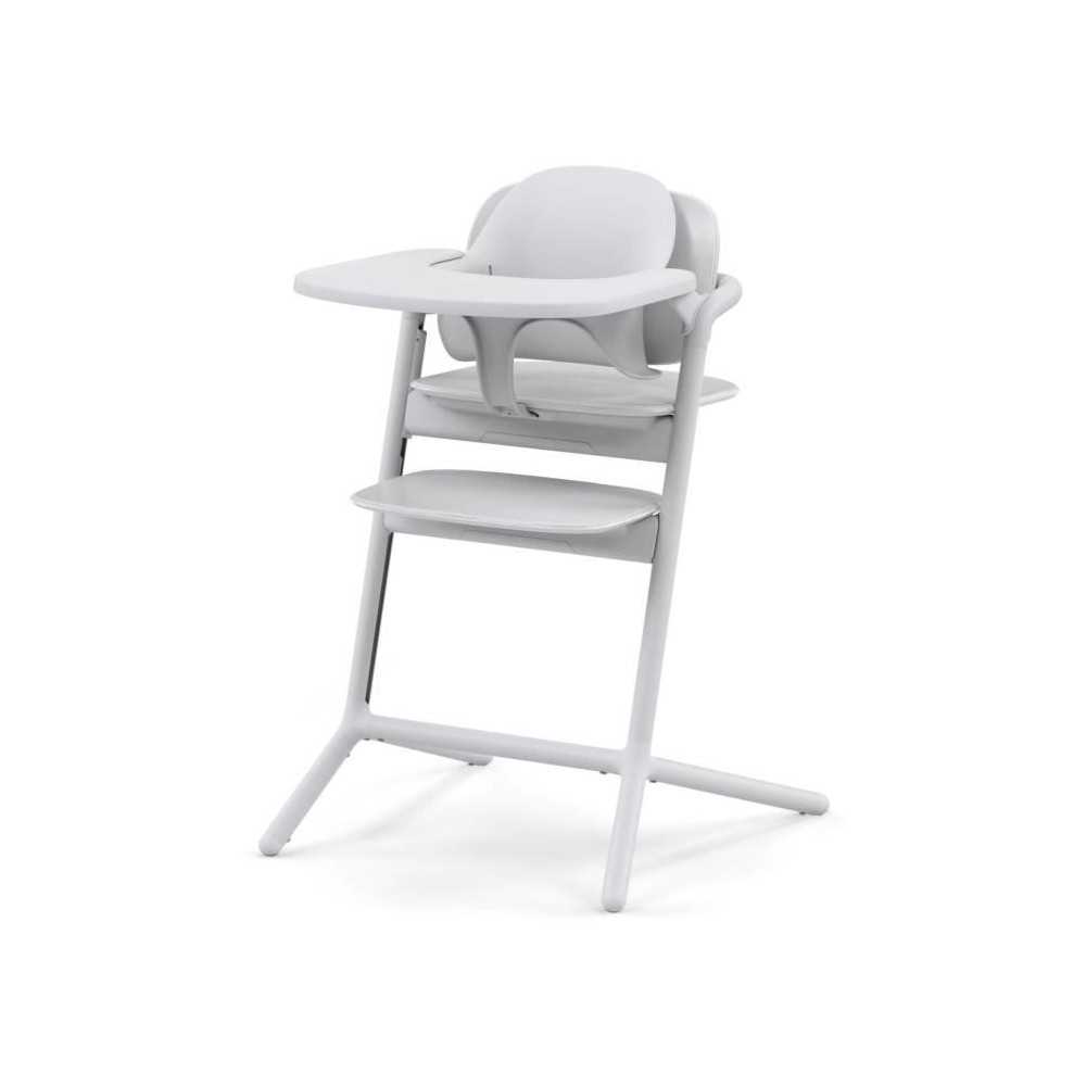 CYBEX - Chaise haute évolutive - Pack 3 en 1 - LEMO 2 - Blanc - Réglable en hauteur et en profondeur - Set bébé inclus