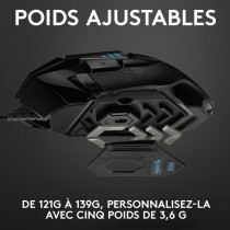 Souris gamer - Filaire - Logitech G - G502 Hero - Noir