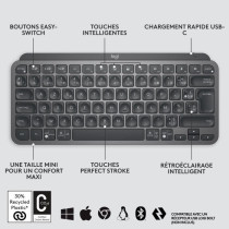 Clavier - Sans Fil - Logitech - MX Keys Mini - rétroéclairé - AZERT