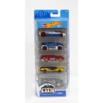 Coffret de 5 voitures Hot Wheels - Modele aléatoire - 400+ modeles -