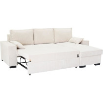 Canapé d'angle convertible réversible MARLON beige - Méridienne ave