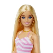 Barbie-Barbie Plage-Poupée blonde en maillot de bain et accessoires H