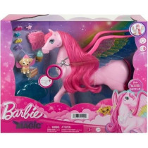 Barbie-Pégase Rose Sons et Lumieres-Coffret Barbie A Touch of Magic H