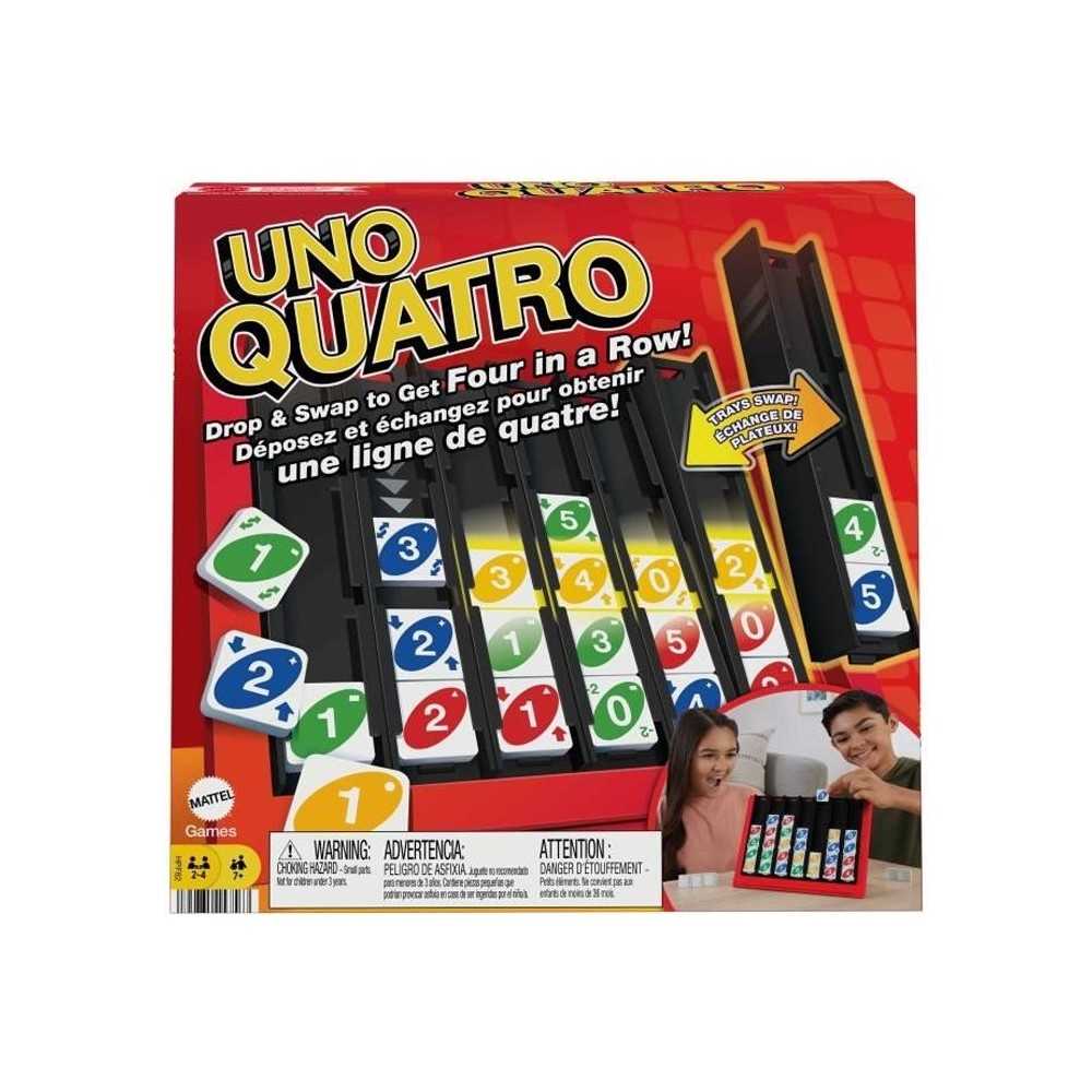 Mattel Games - UNO-Quatro-Jeu pour adulte, soirée en famille et soir