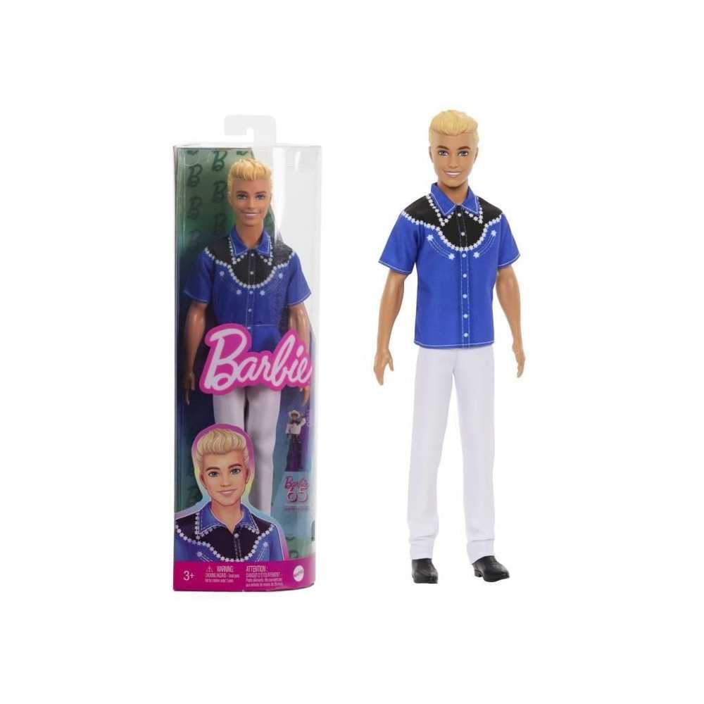 Barbie-Fashionistas-Poupée Ken blond look western HRH25