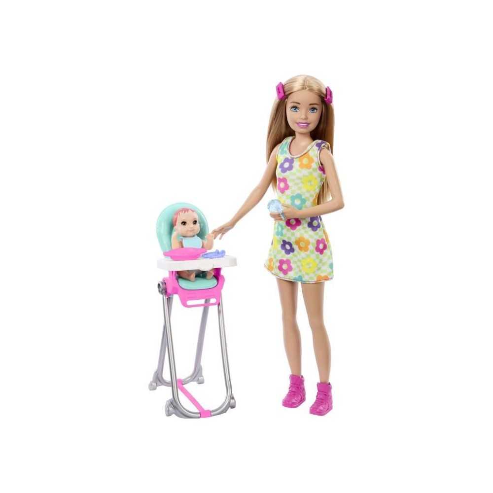 Barbie Skipper Coffret Babysitters Inc, 1 poupée, 1 bébé, accesso