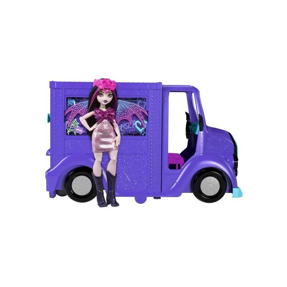 Monster High-Tour Bus Rock Sang-sationnel-Coffret avec poupée et bus