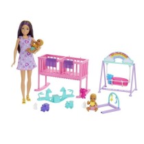 Barbie-La Chambre des Jumeaux-Coffret Skipper, bébés et accessoires