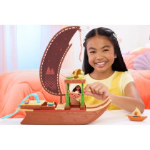 MATTEL Disney Vaiana 2 - La pirogue de Vaiana + 1 poupée Vaiana + Hei