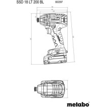 Visseuse a choc sans fil - METABO - SSD 18 LT 200 BL - 18 V - 200 Nm -