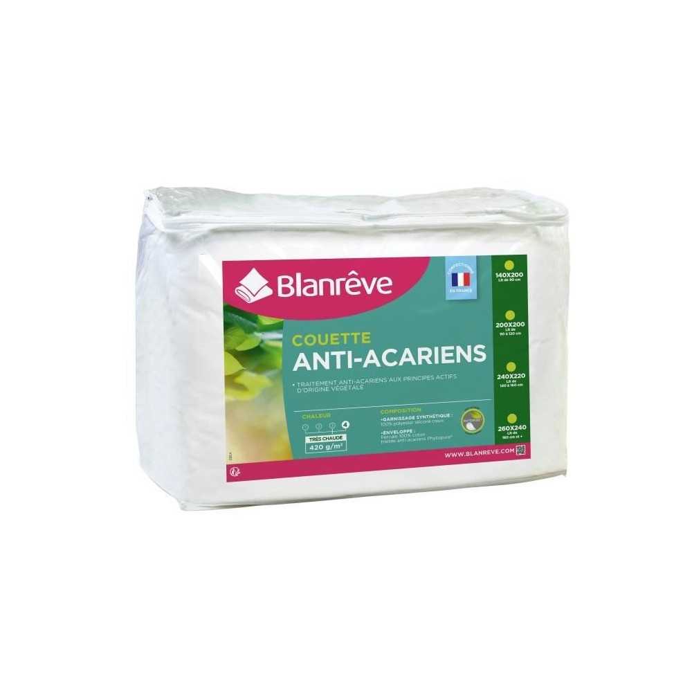 BLANREVE Couette très chaude Percale - Anti-acariens - 420g/m² - 200x200cm