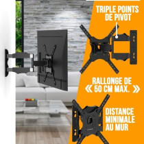 NANOOK Support Mural orientable pour téléviseurs 32-55 Pouces - Incl