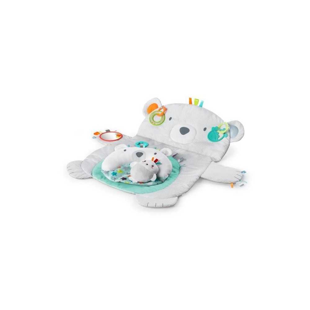 BRIGHT STARTS Tapis d'éveil Ours Polaire Tummy Time Prop & Play™