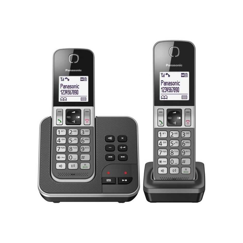 Panasonic KX-TGD322FRG Téléphone sans Fil Répondeur Numérique, Bas