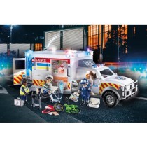 PLAYMOBIL 70936 Ambulance américaine avec secouristes et blessé, Cit