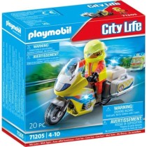 PLAYMOBIL 71205 Urgentiste avec moto, City Action Les Secouristes, eff