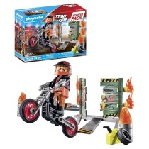 PLAYMOBIL 71256 Starter Pack Cascadeur, Moto Rutilante, Rampe de Feu,