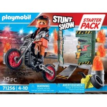 PLAYMOBIL 71256 Starter Pack Cascadeur, Moto Rutilante, Rampe de Feu,