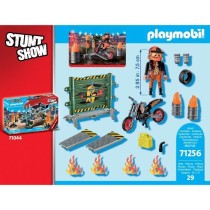 PLAYMOBIL 71256 Starter Pack Cascadeur, Moto Rutilante, Rampe de Feu,