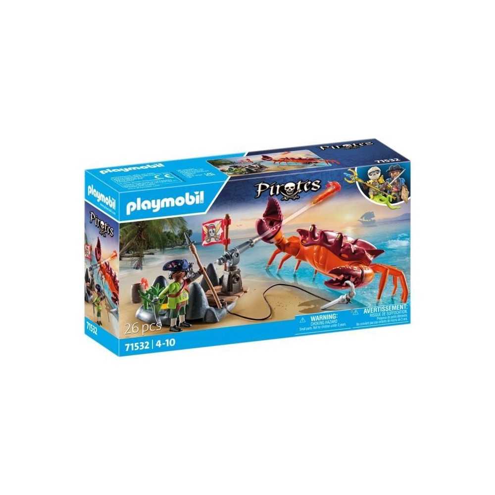 PLAYMOBIL 71532 Pirate et crabe géant, Les Pirates, 26 pieces, Des 4