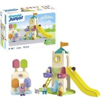 PLAYMOBIL Junior 71703 Aire de jeux avec toboggan géant Comprend cinq