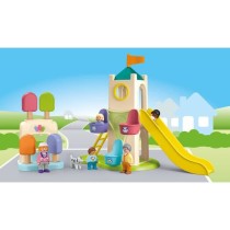 PLAYMOBIL Junior 71703 Aire de jeux avec toboggan géant Comprend cinq