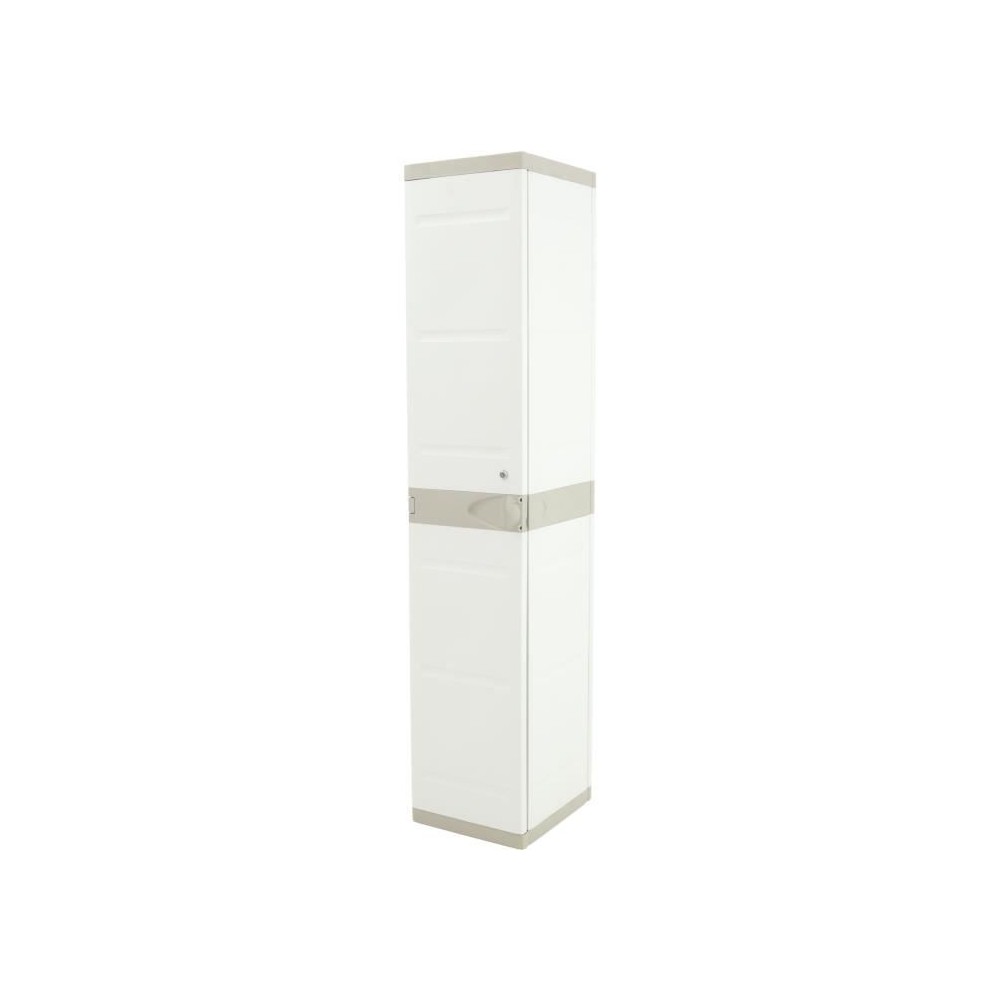 Armoire haute vestiaire PLASTIKEN - 1 porte, 35cm - Blanc