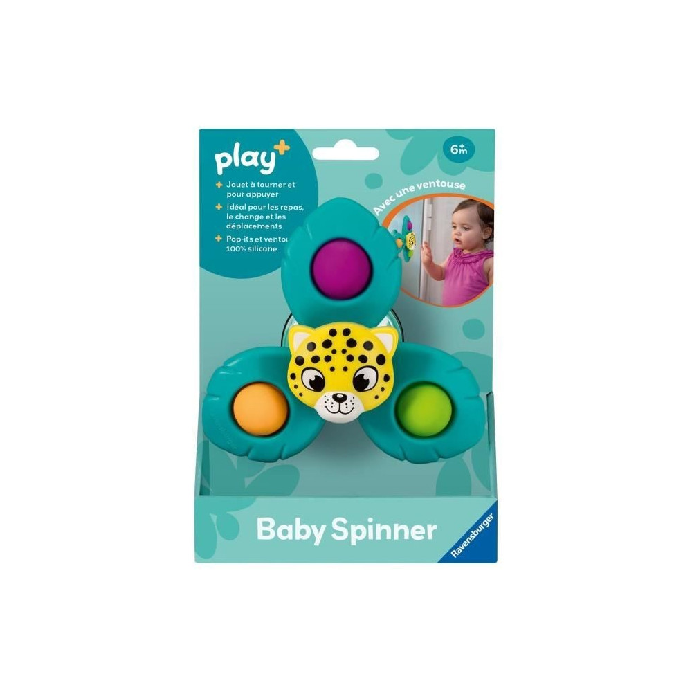 Ravensburger play+, Baby Spinner - Léopard, 6-36 mois, Premier âge,